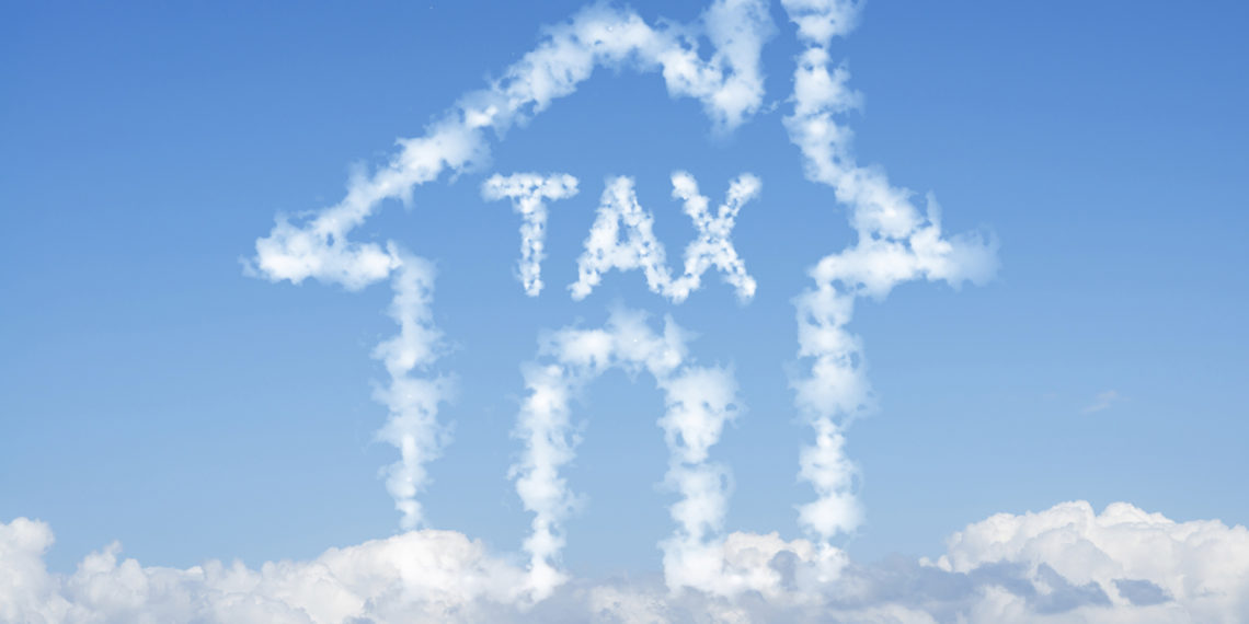 tax written on the clouds
