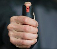 using pepper spray